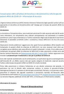 Comunicazione AIFA sull'utilizzo di Clorochina e Idrossiclorochina nella terapia dei pazienti affetti da COVID-19 - Informazioni di sicurezza