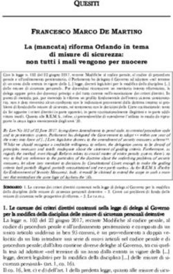FRANCESCO MARCO DE MARTINO - QUESITI