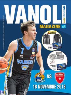 VS 18 NOVEMBRE 2018 - MAGAZINE n.4 - Vanoli Basket