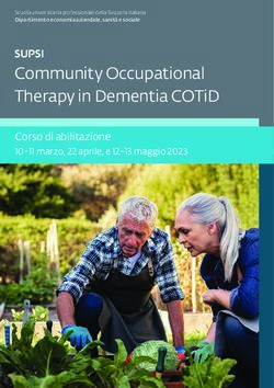 COMMUNITY OCCUPATIONAL THERAPY IN DEMENTIA COTID - SUPSI