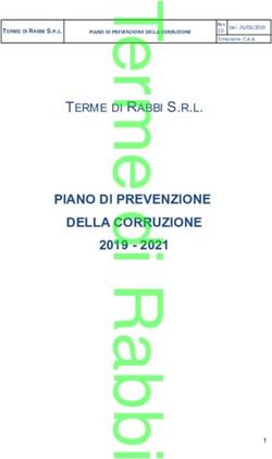 PIANO DI PREVENZIONE DELLA CORRUZIONE 2019 - 2021 - TERME DI RABBI S.R.L. TERME DI RABBI S.R.L - Terme di ...