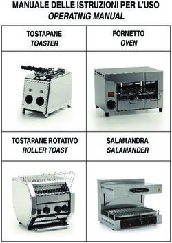 MANUALE DELLE ISTRUZIONI PER L'USO - OPERATING MANUAL FORNETTO