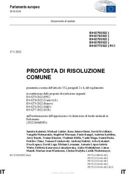 PROPOSTA DI RISOLUZIONE COMUNE