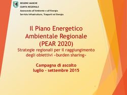 Il Piano Energetico Ambientale Regionale - (PEAR 2020)