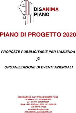 PIANO DI PROGETTO 2020 - PROPOSTE PUBBLICITARIE PER L'AZIENDA ORGANIZZAZIONE DI EVENTI AZIENDALI - Disanima Piano