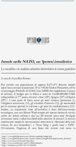 Israele nella NATO, un 'ipotesi irrealistica - La russofobia e la sinofobia atlantista limiterebbero la visione geopolitica - Opinio Juris