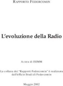 L'evoluzione della Radio - RAPPORTO FEDERCOMIN - A cura di ISIMM La collana dei "Rapporti Federcomin" è realizzata