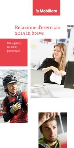 Relazione d'esercizio 2015 in breve - Un legame unico e personale - La Mobiliare