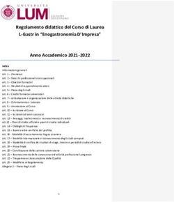 Regolamento didattico del Corso di Laurea L-Gastr in "Enogastronomia D'Impresa" Anno Accademico 2021-2022 - LUM