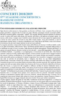 CONCERTI 2018/2019 97ma STAGIONE CONCERTISTICA RASSEGNE ESTIVE RASSEGNA ORGANISTICA - Società Amici della Musica Ancona