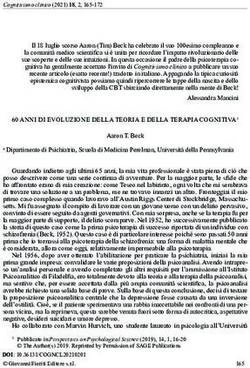 60 ANNI DI EVOLUZIONE DELLA TEORIA E DELLA TERAPIA COGNITIVA1
