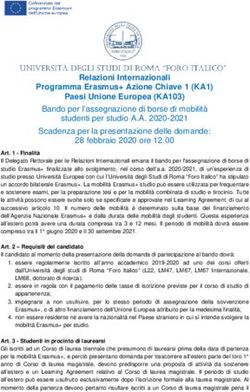 Relazioni Internazionali Programma Erasmus+ Azione Chiave 1 (KA1) Paesi Unione Europea (KA103) - Foro Italico