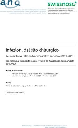 Infezioni del sito chirurgico - Versione breve | Rapporto comparativo nazionale 2019-2020 Programma di monitoraggio svolto da Swissnoso su mandato ...