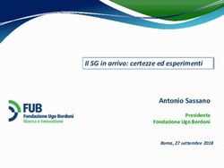 Il 5G in arrivo: certezze ed esperimenti - Antonio Sassano Presidente Fondazione Ugo Bordoni