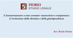 L'ammortamento a rata costante: anatocismo e trasparenza. L'evoluzione della dottrina e della giurisprudenza Avv. Paolo Fiorio