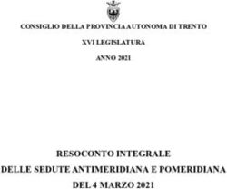 RESOCONTO INTEGRALE DELLE SEDUTE ANTIMERIDIANA E POMERIDIANA DEL 4 MARZO 2021 - CONSIGLIO DELLA PROVINCIA AUTONOMA DI TRENTO XVI LEGISLATURA ANNO 2021