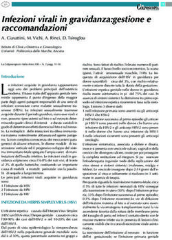 Infezioni virali in gravidanza:gestione e raccomandazioni