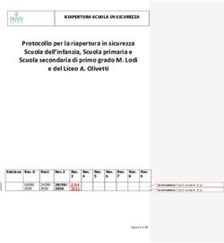 Protocollo per la riapertura in sicurezza Scuola dell'infanzia, Scuola primaria e Scuola secondaria di primo grado M. Lodi e del Liceo A. Olivetti