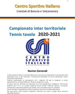 Campionato inter territoriale Tennis tavolo - Comitati di Brescia e Valcamonica - csi brescia