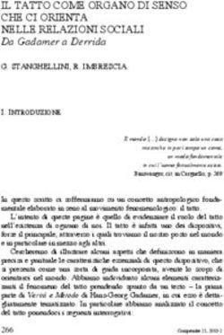 IL TATTO COME ORGANO DI SENSO CHE CI ORIENTA NELLE RELAZIONI SOCIALI