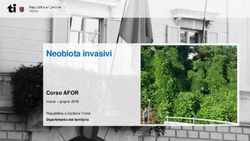 Neobiota invasivi Corso AFOR - Repubblica e Cantone Ticino