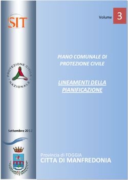 CITTA DI MANFREDONIA Provincia di FOGGIA - LINEAMENTI DELLA PIANIFICAZIONE - Comune di Manfredonia