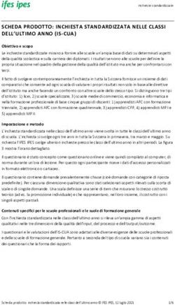 SCHEDA PRODOTTO: INCHIESTA STANDARDIZZATA NELLE CLASSI DELL'ULTIMO ANNO (IS-CUA) - ifes-ipes