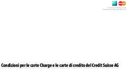 Condizioni per le carte Charge e le carte di credito del Credit Suisse AG