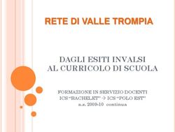 RETE DI VALLE TROMPIA - DAGLI ESITI INVALSI AL CURRICOLO DI SCUOLA FORMAZIONE IN SERVIZIO DOCENTI ICS "BACHELET" ICS "POLO EST"