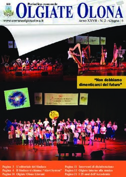 "Non dobbiamo dimenticarci del futuro" - Comune di Olgiate Olona