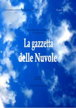 Associazione Culturale Le Nuvole - AGGIORNAMENTO PER I SOCI N 150 - AGGIORNAMENTO PER I SOCI N 25