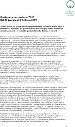 Settimana mozartiana 2019 Dal 24 gennaio al 3 febbraio 2019 - Mozartwoche