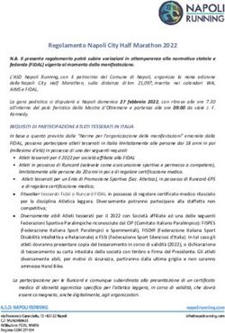 Regolamento Napoli City Half Marathon 2022 - Napoli Running