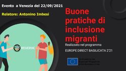 Buone pratiche di inclusione migranti - Evento a Venezia del 22/09/2021 Relatore: Antonino Imbesi