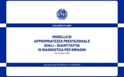 MODELLO DI APPROPRIATEZZA PRESTAZIONALE QUALI - QUANTITATIVA IN DIAGNOSTICA PER IMMAGINI - DOCUMENTO SIRM