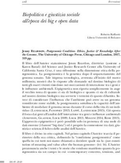 Biopolitica e giustizia sociale all'epoca dei big e open data