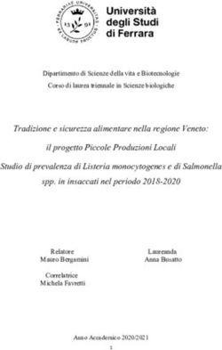 Tradizione e sicurezza alimentare nella regione Veneto: il progetto Piccole Produzioni Locali Studio di prevalenza di Listeria monocytogenes e di ...