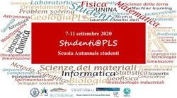 Studenti@PLS 7-11 settembre 2020 Scuola Autunnale studenti