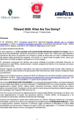 TOward 2030. What Are You Doing? - Museo A come Ambiente