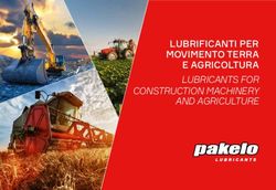 LUBRIFICANTI PER MOVIMENTO TERRA E AGRICOLTURA LUBRICANTS FOR CONSTRUCTION MACHINERY AND AGRICULTURE
