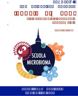 MICROBIOMA UMANO SCUOLA di FORMAZIONE PERMANENTE - MARZO - NOVEMBRE 2020 TORINO - TRIESTE - Amcli