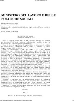 MINISTERO DEL LAVORO E DELLE POLITICHE SOCIALI