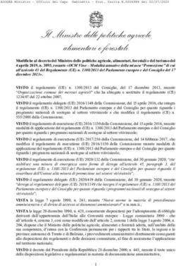 Il Ministro delle politiche agricole alimentari e forestali