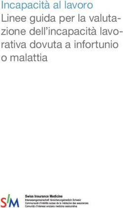 Incapacità al lavoro Linee guida per la valuta-zione dell'incapacità lavo-rativa dovuta a infortunio o malattia