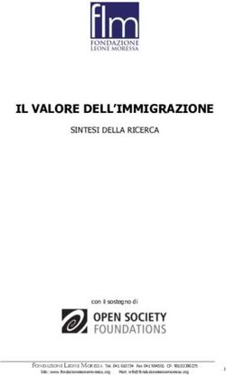 IL VALORE DELL'IMMIGRAZIONE - SINTESI DELLA RICERCA - Fondazione Leone Moressa
