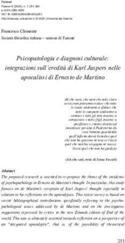 Psicopatologia e diagnosi culturale: integrazioni sull'eredità di Karl Jaspers nelle apocalissi di Ernesto de Martino - Unisalento