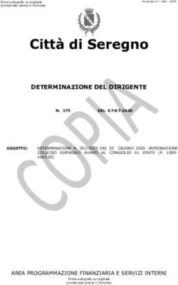 Citt&agrave; di Seregno DETERMINAZIONE DEL DIRIGENTE