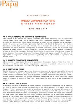PREMIO GIORNALISTICO PAPA - Ernest Hemingway BANDO DI CONCORSO - UniCT