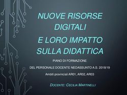 NUOVE RISORSE DIGITALI E LORO IMPATTO SULLA DIDATTICA - PIANO DI ...