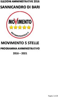 SANNICANDRO DI BARI MOVIMENTO 5 STELLE - PROGRAMMA AMMINISTRATIVO - ELEZIONI AMMINISTRATIVE 2016 2016 2021
